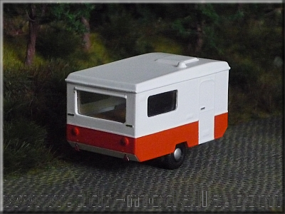 Wohnwagen Modell Bastei Blau Spur TT DDR 1:120 handgefertigt 